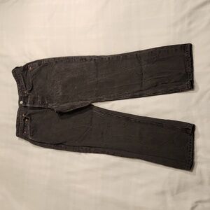 GRLFRND‎ Jeans The Karolina High Rise Straight Crop Women's 26 vintage black